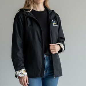 Walt Disney World Jacket Women's BlackWindbreaker Long Sleeve Full Zip size L